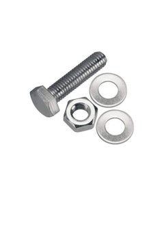 Generic 12 pcs Hex Head Screw Bolts Nuts & Washers Fully Thread GI Plain Finish Bolt Set. (12, 16MM)  - Image 3