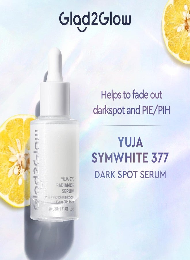Glad2Glow Brightening Face Serum, Dark Spot Care for Uneven Skin Tone, Lightweight Fast-Absorbing Formula, All Skin Types, with Symwhite 377 & Yuja Extract, 30ml - Image 3
