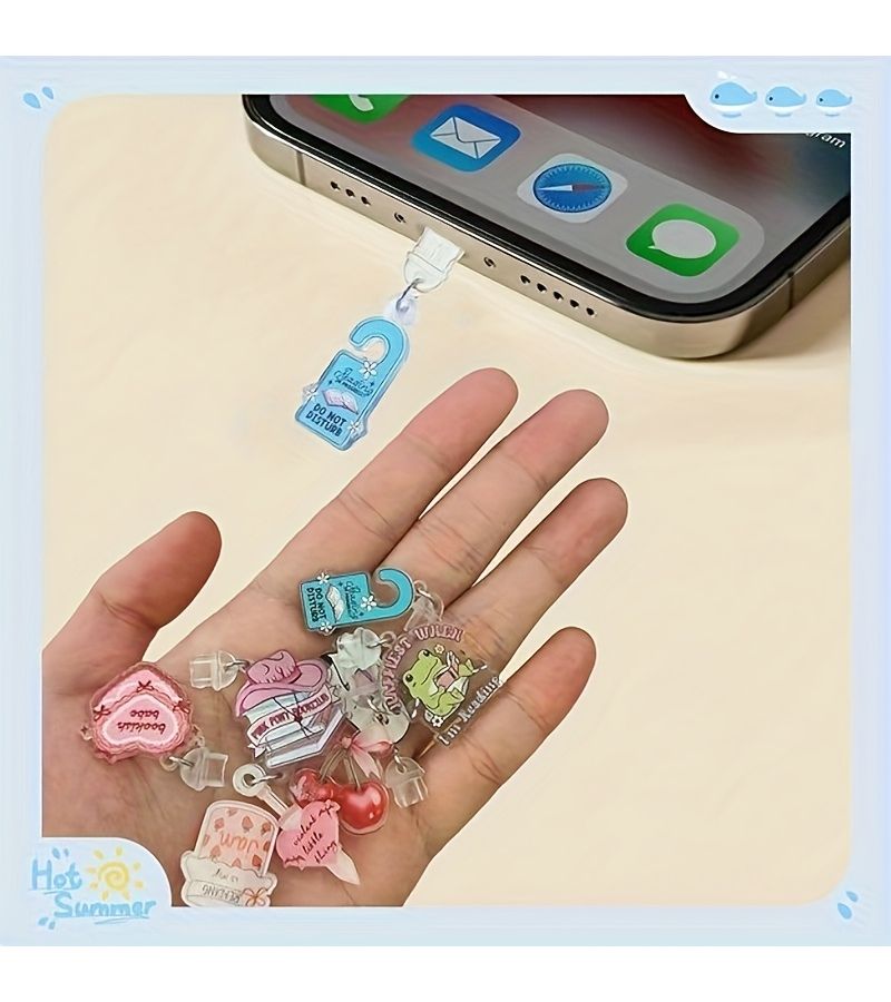 Book Lover Theme Dust Plug Charms 8 Pack For Kindle Cute Type C USB C E Reader Phone Pendant Ideal Gift For Readers Christmas Daily Gifting Fun Design Kindle Accessories They Fit Perfectly - Image 5