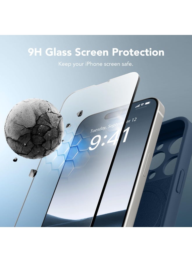 SUYDANBOX Magnetic for iPhone 14 Pro Case, Compatible with MagSafe, [Full Camera Protection][Screen Protector] Silicone Shockproof Protective Phone Case for iPhone 14 Pro 6.1", Cobalt Blue - Image 4