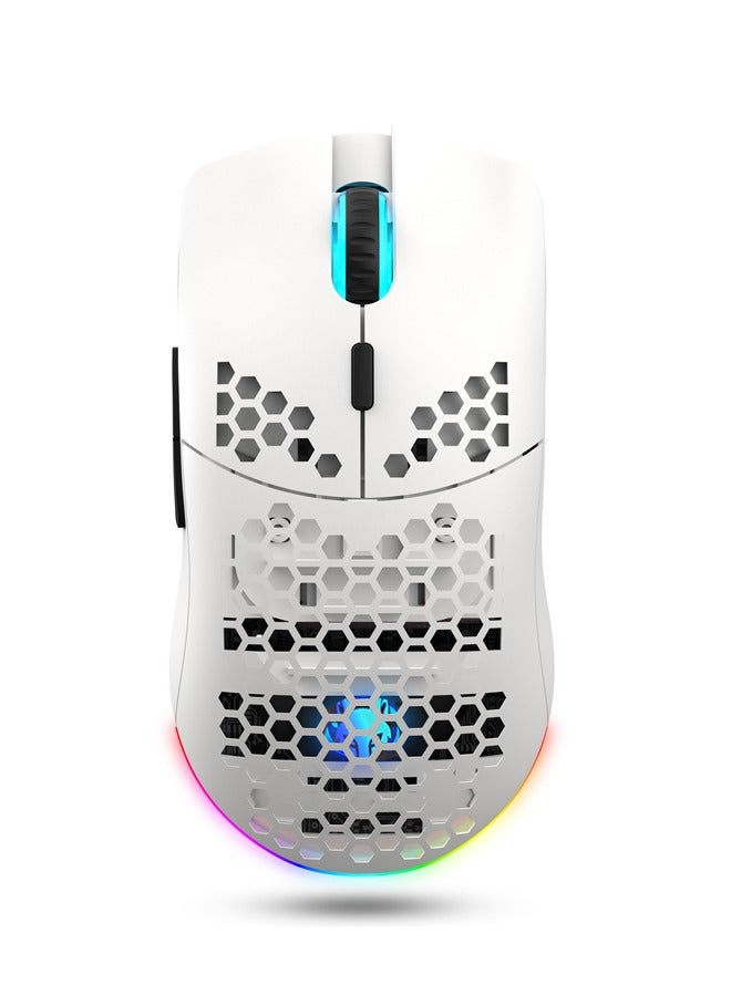 RGB 2.4G Wireless Gaming Mouse With Four Adjustable DPI  White  - Image 4