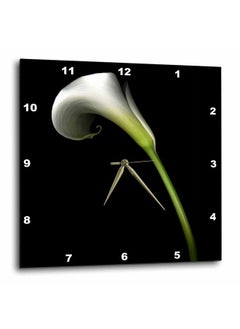 3DROSE Dpp_4272_2 White Calla Lily Wall Clock 13 By 13Inch  - Image 1