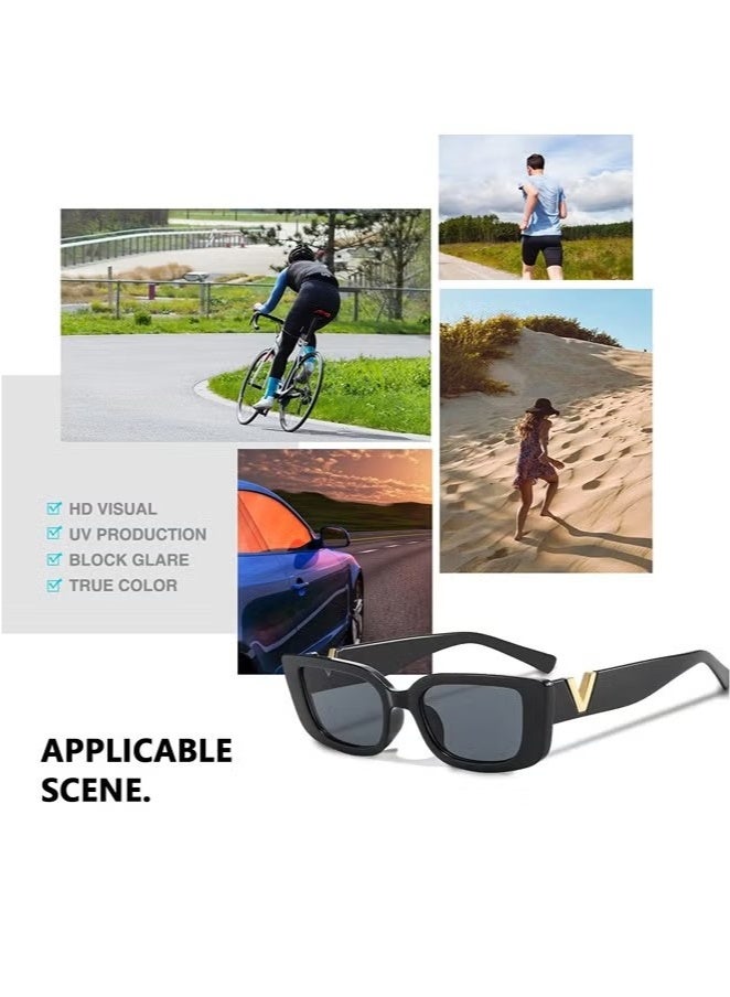 Rectangle Sunglasses for Women 90s Retro Trendy Y2K Classical Vintage Square Shades - Image 4