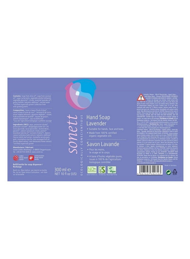 sonett Organic Hand Soap Lavender Liquid Body Care Suitable For Hands, Face And Body (6 Count) Certified Organically Grown - Image 5