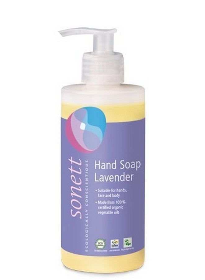 sonett Organic Hand Soap Lavender Liquid Body Care Suitable For Hands, Face And Body (6 Count) Certified Organically Grown - Image 2
