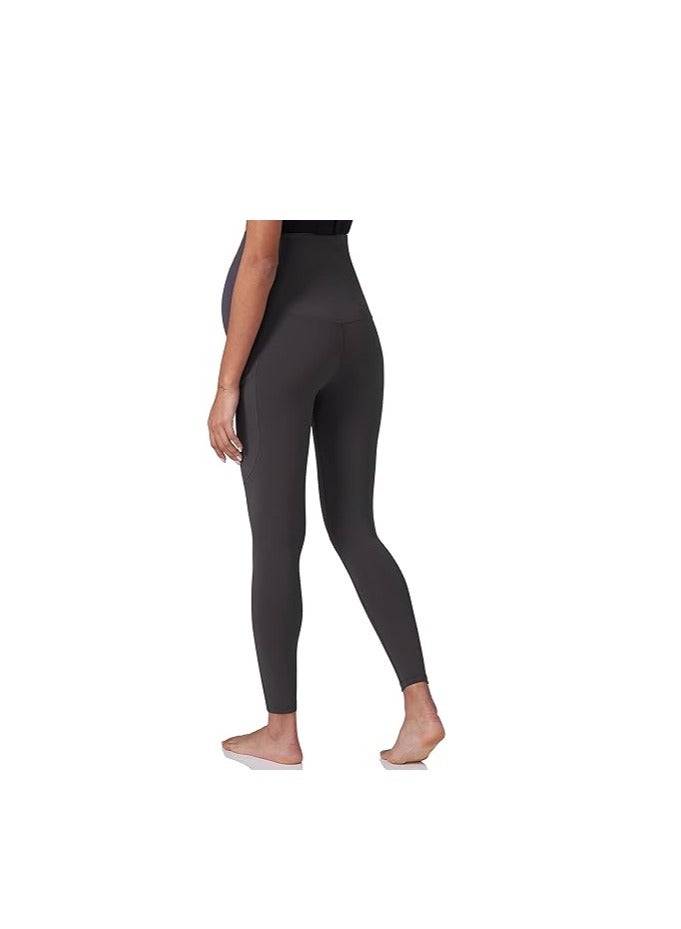 Women's Maternity Workout Leggings Over The Belly Pregnancy Yoga Pants with Pockets Soft Activewear Work Pants  - Image 4