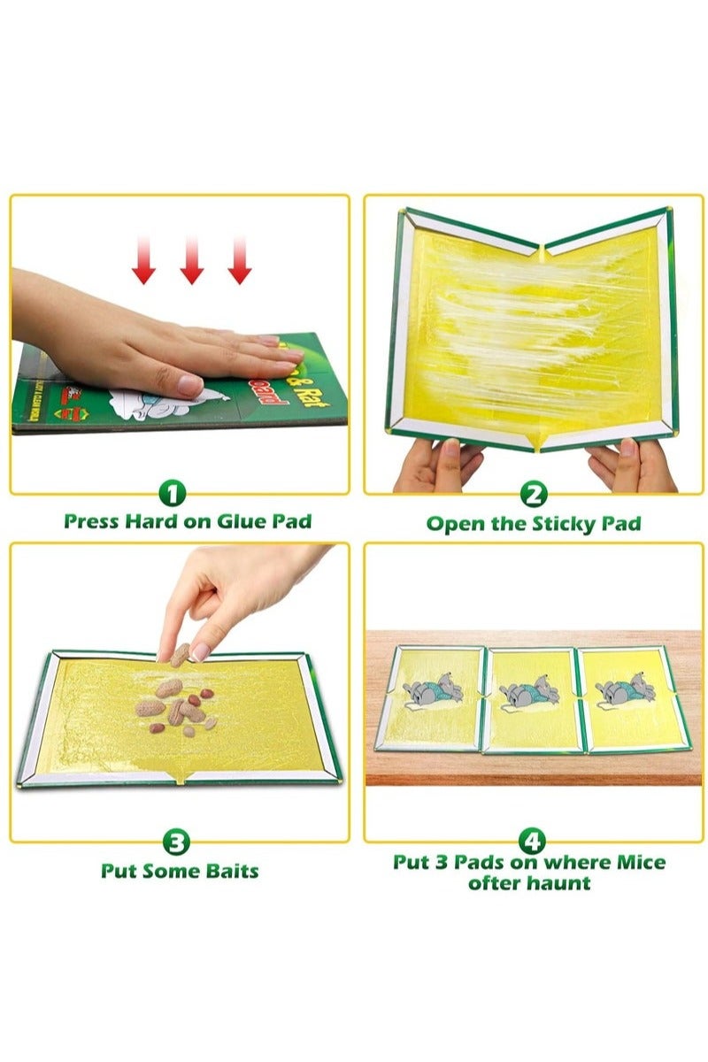 Generic 10-Pack Mouse Glue Traps, Rat Glue Traps, Enhanced Stickiness Mouse Traps Traps Sticky Pad Board for House Indoor and Outdoor Rat  - Image 2