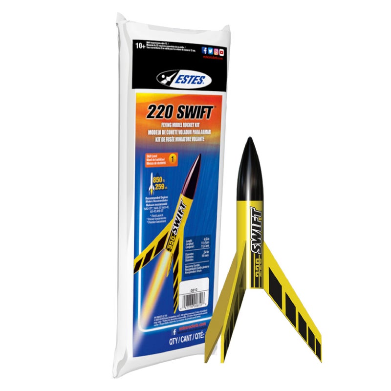 Estes 0810 220 Swift RocketBuilding Kit Intermediate FlyingRocketModel Kit for Ages 10 - Image 4