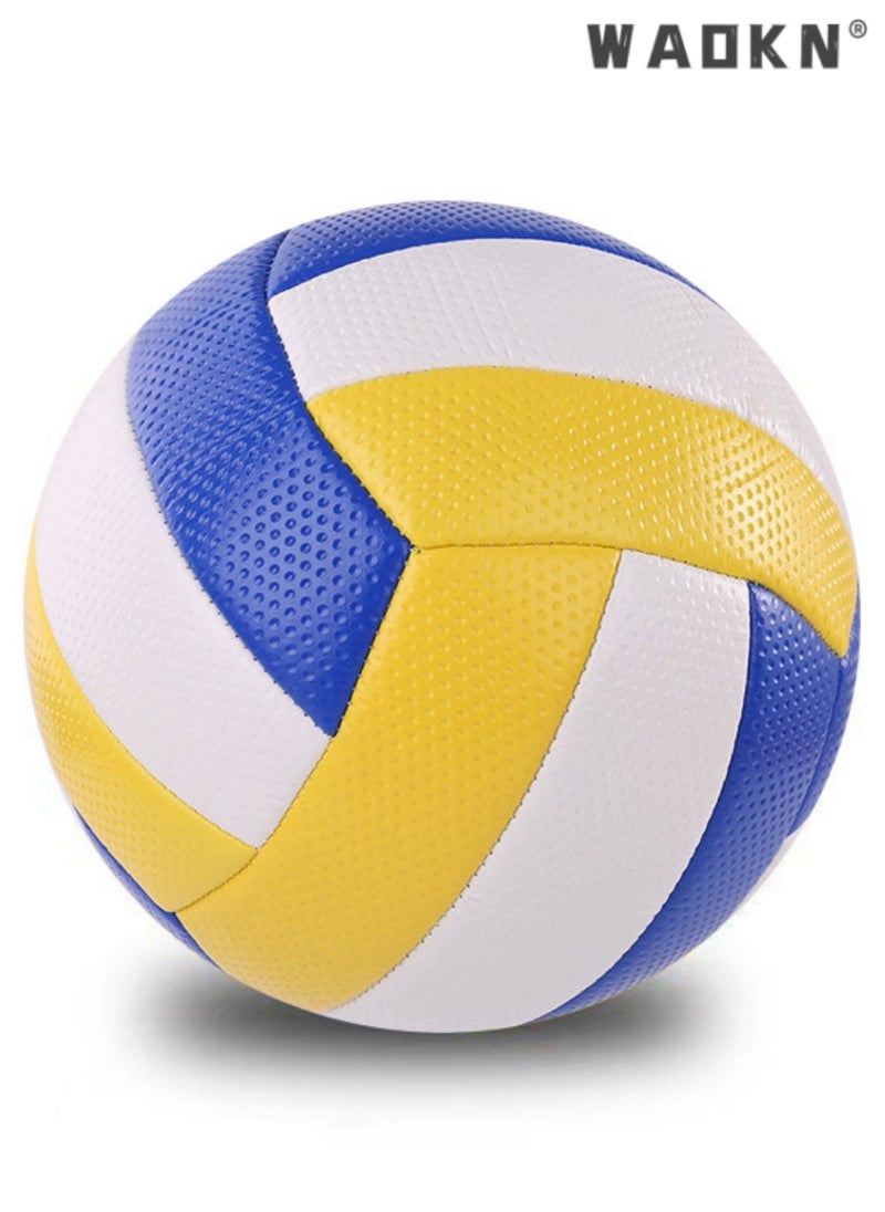 Inflatable Soft Volleyball,Volleyball PU Leather Soft Outdoor Soft Adult Volleyball Explosion-proof Machine Sewing Standard No. 5 for Indoor, Competition,Training,Beach Volleyball