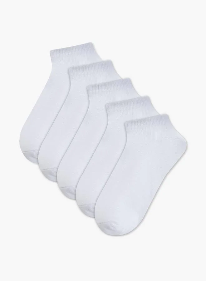 Juniors Textured Ankle Length Socks - Set Of 5