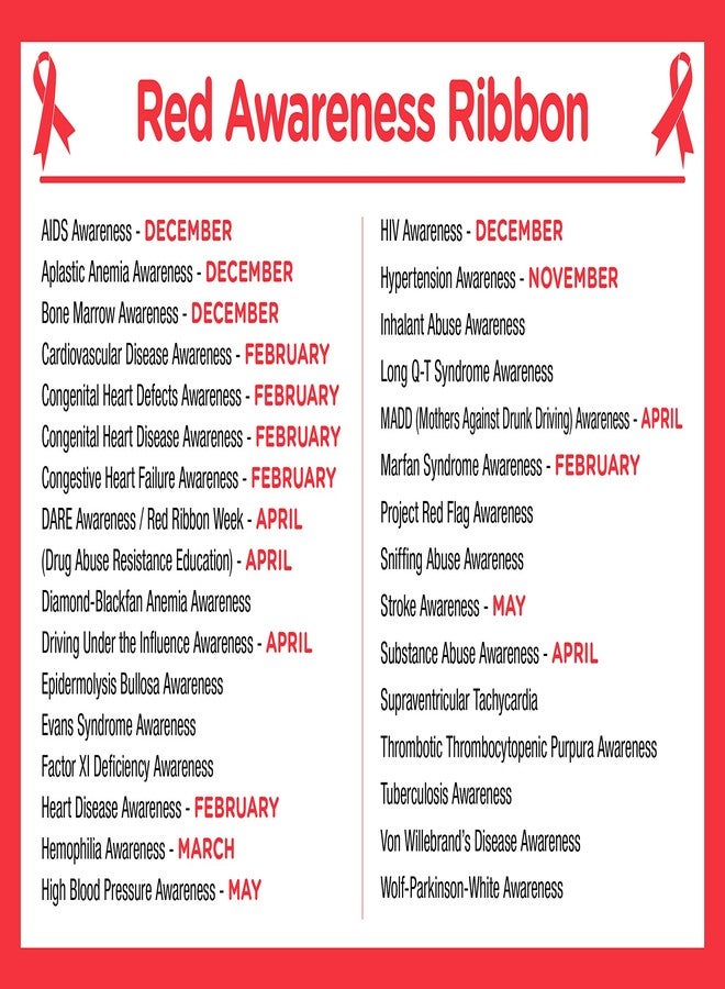 فوندريزينغ فور أ كوز جمع التبرعات لأجل قضية نبيلة | سوار الشريط الأحمر المطاطي - سوار الشريط الأحمر للتوعية بفيروس نقص المناعة البشرية، والإيدز، والوقاية من المخدرات، وأمراض القلب، والقيادة تحت تأثير الكحول، وغيرها - سوار لجمع التبرعات والتوعية (سوار واحد) - Image 4