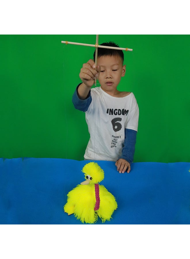 Folk Traditional Handmade Puppet Playhouse Toy Pull-up Puppet Children's Educational Leisure Toys Ostrich-Color:Yellow-Specifications:36x20x4 - Image 4