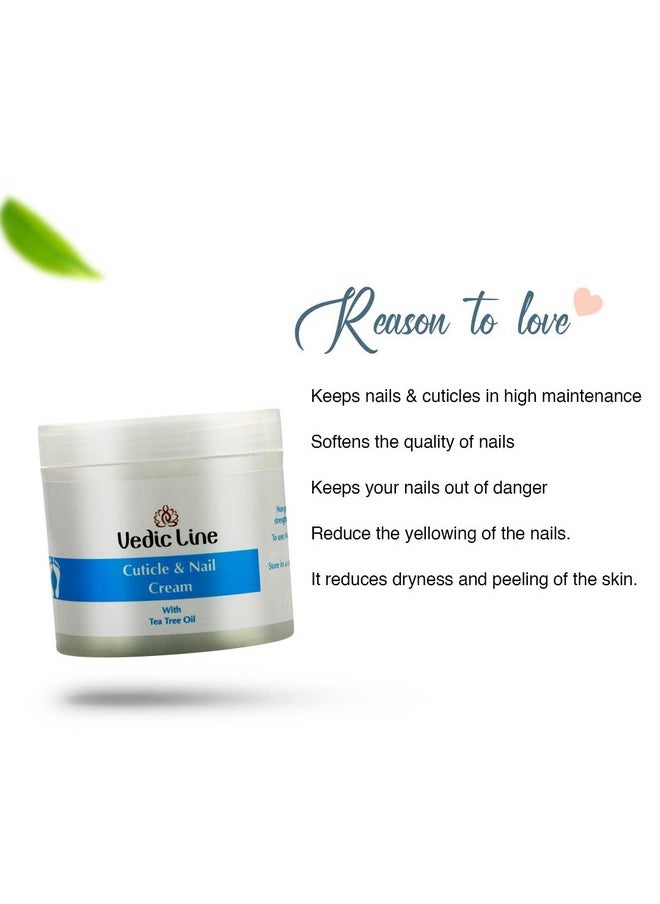 Vedic Line Vedicline Cuticle & Nail Cream, Reduces Nail Damage & Peeling Skin With Tea Tree Leaf Oil For Healthy Growing Nails,100Ml  - Image 1
