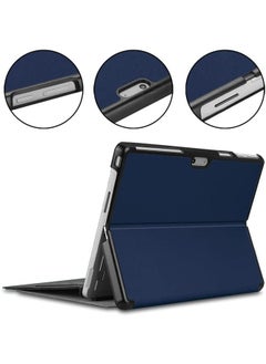 erorex Compatible With Microsoft Surface Pro 11 (2024) 13 Inch Case Pu Leather Flip Stand Hard Pc Back Cover For Funda Surface Pro 11 Tablet Case (Blue)  - Image 2