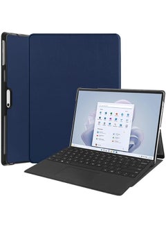 erorex Compatible With Microsoft Surface Pro 11 (2024) 13 Inch Case Pu Leather Flip Stand Hard Pc Back Cover For Funda Surface Pro 11 Tablet Case (Blue)  - Image 1