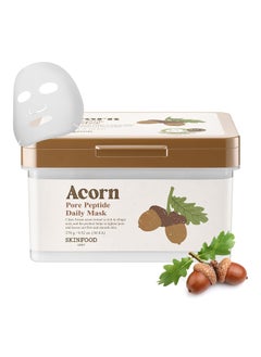 SKIN FOOD since 1957 SKINFOOD Acorn Pore Peptide Daily Sheet Mask Korean 5Minute Quick Skincare Hack Pore Tightening  Elasticity Skin Texture Improvement Face Mask for Sagging Skin Bulk Pack 30EA 