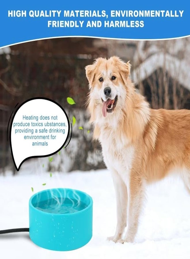 Berverra Heated Water Bowl for Cats Dogs Outside, 3.2L Winter Heated Dog Water Dish, Heated Dog Water Bowl Outdoor, Thermostatic Control Anti-freeze Heated Pet Water Bowl for Chicken,Duck,Goose,Rabbit - Image 2
