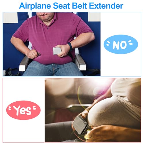Coolrunner Airplane Seat Belt Extender, Adjustable 7-32" Airplane Seatbelt Extender Fits Most Airlines Free Carrying Case Black(Cannot be Used for a Car) (one fit most) - Image 5