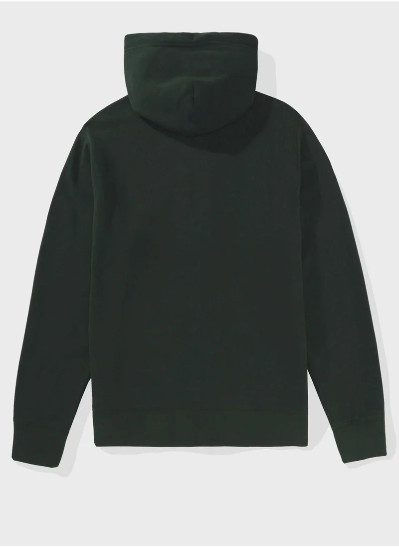American Eagle Graphic Zip Through Hoodie