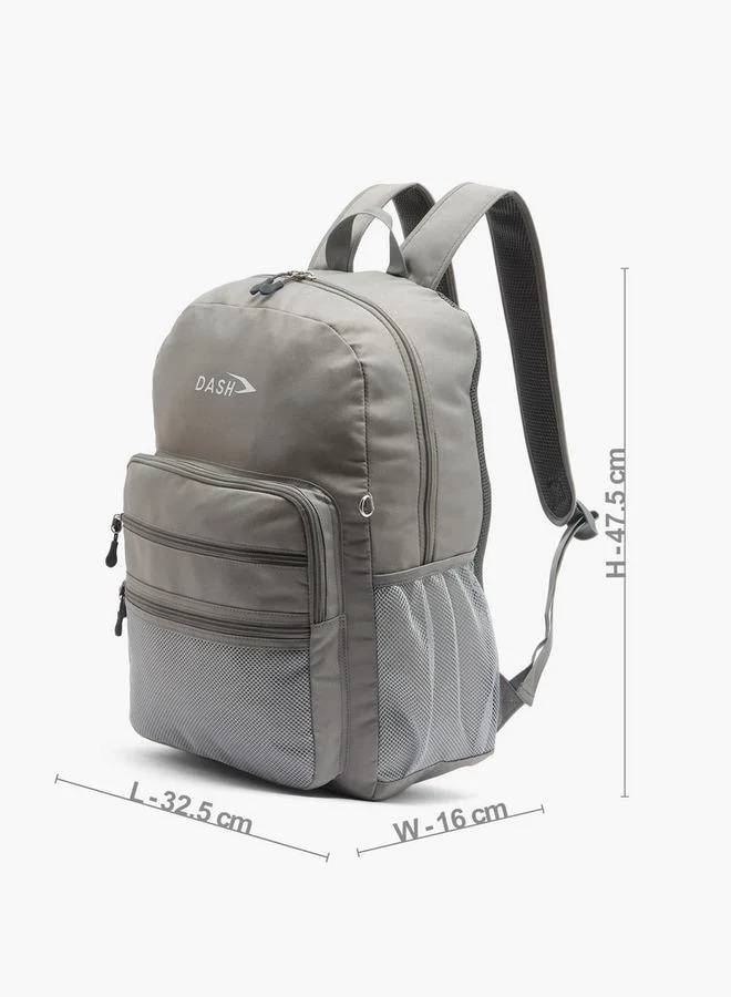 Dash GREY Solid 2-Piece School Backpack Set For Kids 13 Years+ With Pencil Pouch  | Best Price UAE