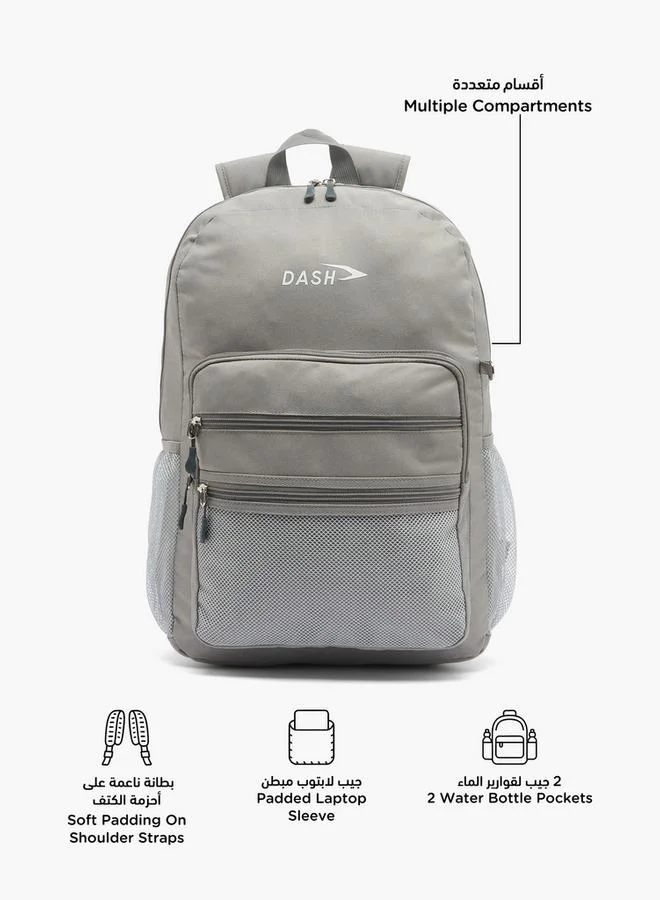 Dash GREY Solid 2-Piece School Backpack Set For Kids 13 Years+ With Pencil Pouch  | Best Price UAE