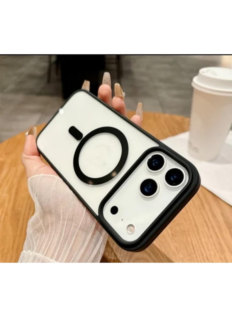 جراب شفاف مغناطيسي رفيع ممتص للصدمات خفيف الوزن ومتين [متوافق مع ماج سيف] [مغناطيس قوي] [لا يصفر] لموبايل ايفون 17 برو ماكس - Image 2