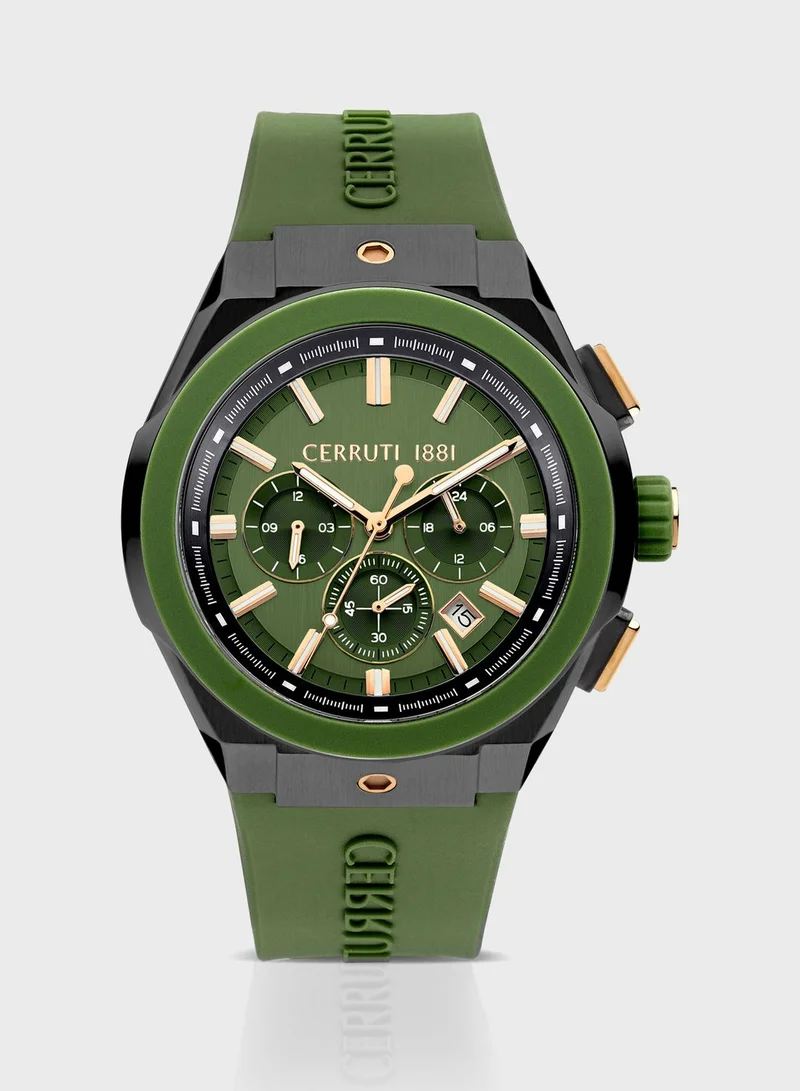 CERRUTI 1881 Silicone Strap Analog Watch