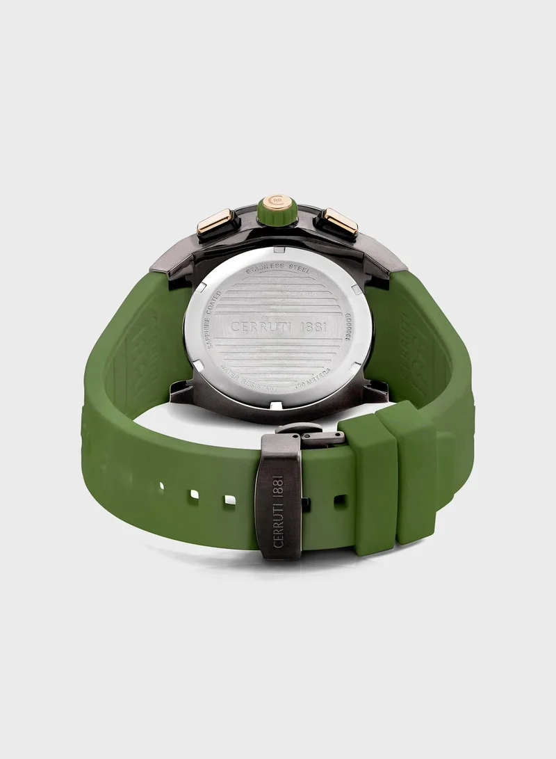 CERRUTI 1881 Silicone Strap Analog Watch