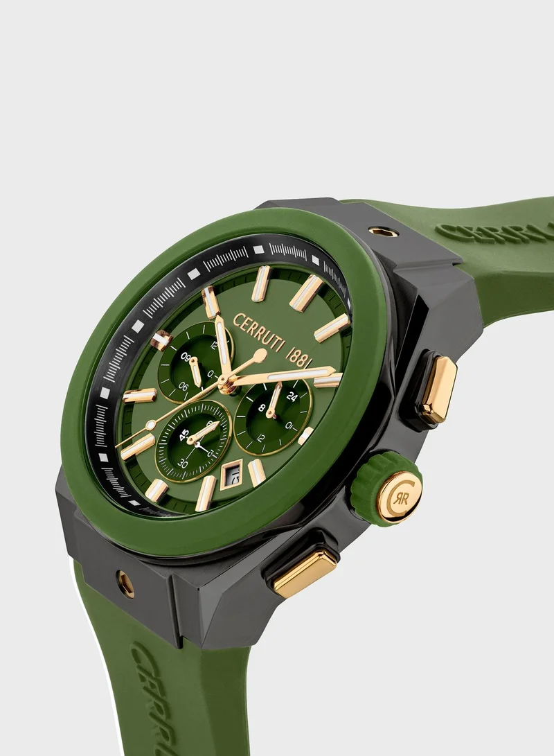 CERRUTI 1881 Silicone Strap Analog Watch