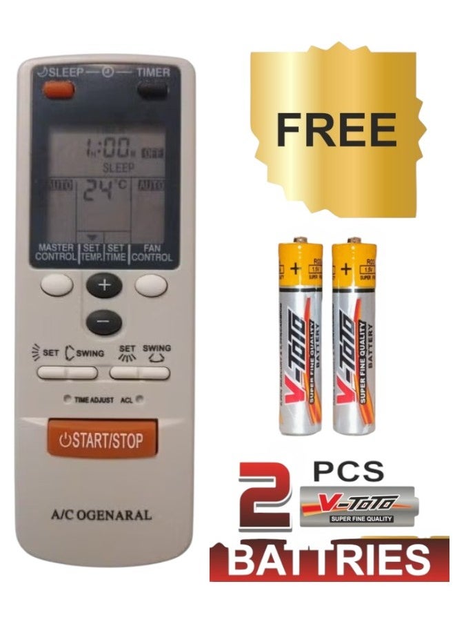 O General - O Genral AC Remote control AR-JW17 ARJW17 AR-JW19 AR-JW27 AR-JW31 AR-JW4 For General Air Conditioner - Image 1