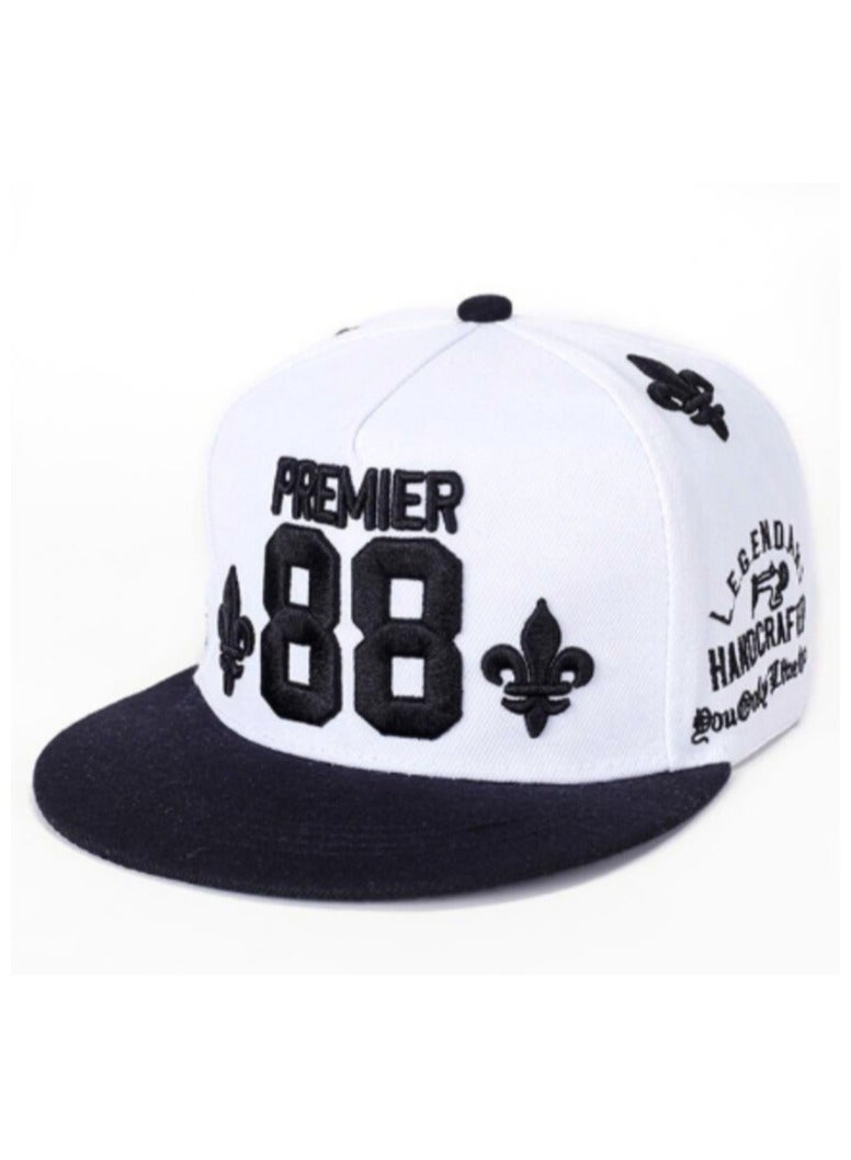 KUYING New Harajuku Cashew Flower Letter Hip Hop Hat 