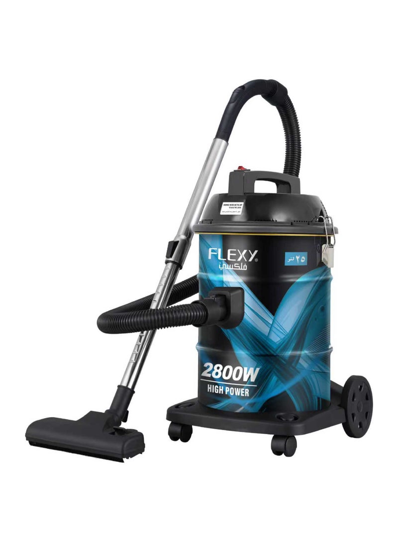 Flexy Powerful Vacuum Cleaner: 360° Rotary Wheels, Multi-Filtration System, Dust Full Indicator, Wind-Blow Function, 25L Iron Tank, 2800W, Low Noise, 2-Year Warranty Included. - Image 1