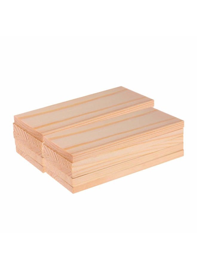 EXCEART 20pcs Rectangle Wood Boards Unfinished Wood Boards Sheets Carving Blocks for Arts Craft Painting 4x10cm - Image 1