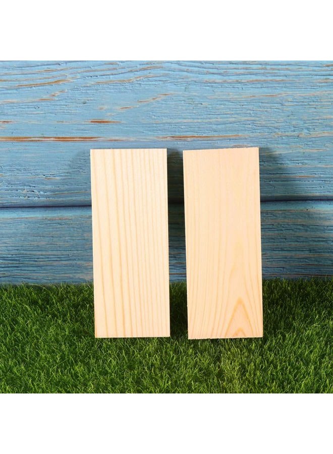 EXCEART 20pcs Rectangle Wood Boards Unfinished Wood Boards Sheets Carving Blocks for Arts Craft Painting 4x10cm - Image 5