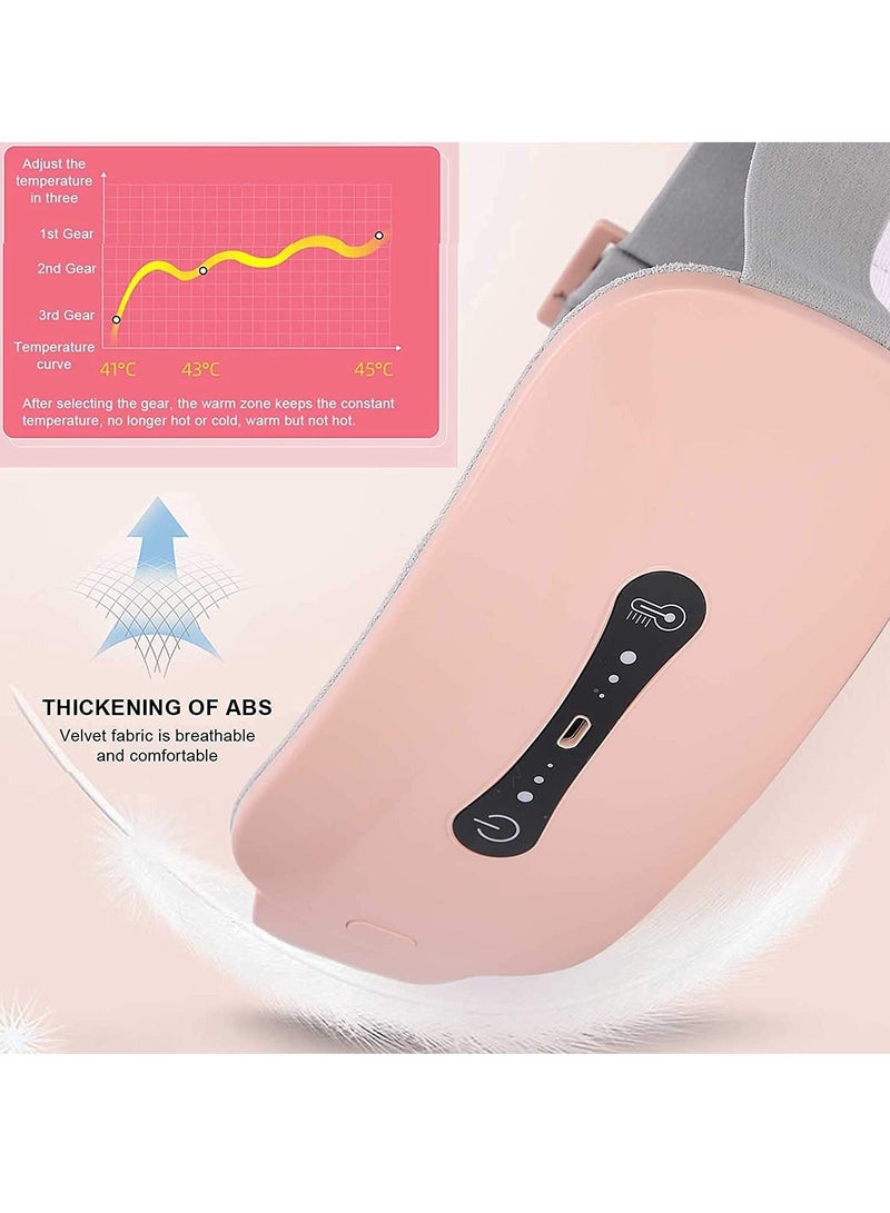 Y&D Pain Relief Heating Pad Period Belt Menstrual Cramp Massager with three Heat Levels Massages Modes Rechargeable Electric Fast Warming Belly Gifts for Women Ladies  - Image 2