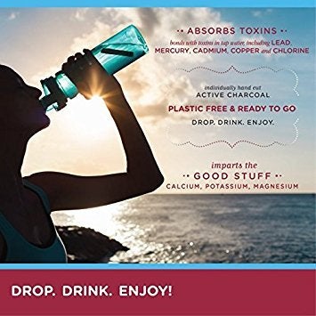 Kishu Charcoal فحم كيشو الأصلي - للاستخدام مع زجاجات المياه. الفلتر الوحيد المعتمد والمختبر لفحم المياه. مصنوع بواسطة حرفيين يابانيين. يمتص السموم في مياه الصنبور. - Image 2