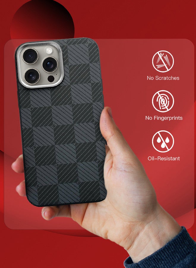 CATANES [for iPhone 15 Pro] Case Cover and Screen Protector 2024 New Pattern Aramid Carbon Fiber Phone Case Slim & Light Design - Image 4