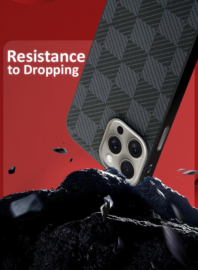 CATANES [for iPhone 15 Pro] Case Cover and Screen Protector 2024 New Pattern Aramid Carbon Fiber Phone Case Slim & Light Design - Image 2