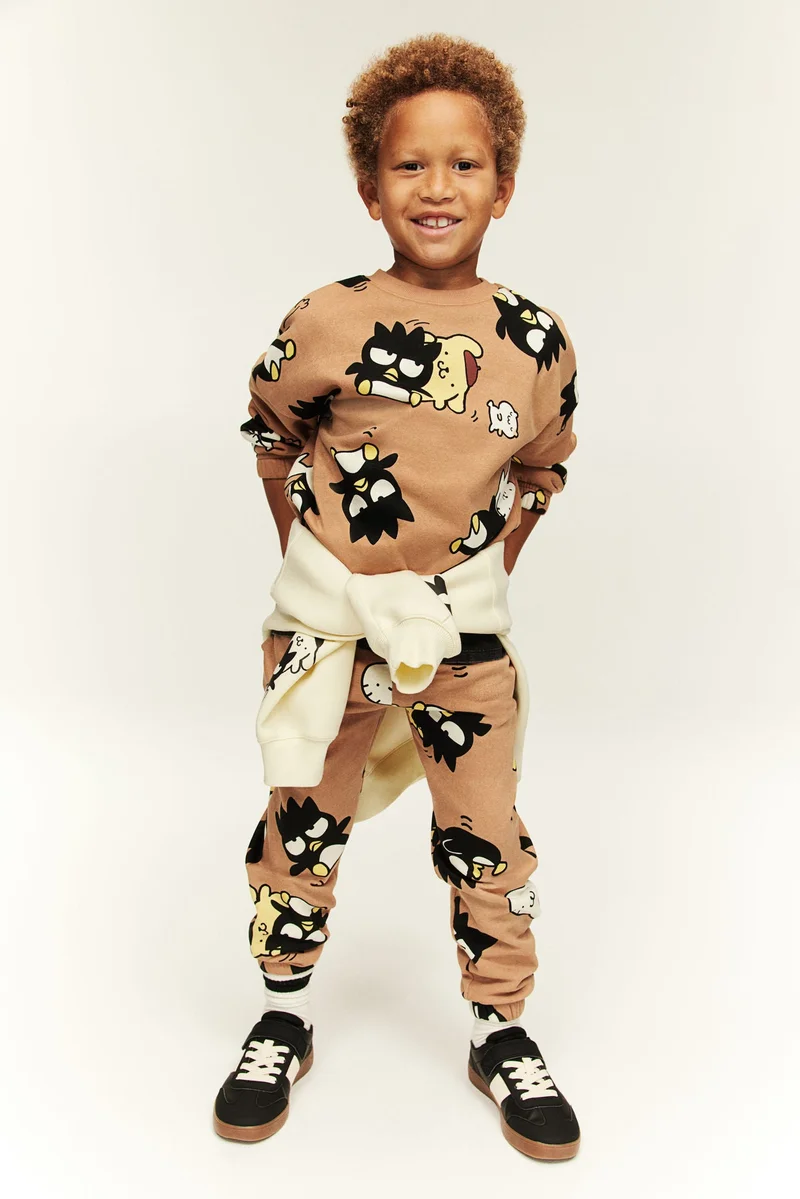 H&M 2-Piece Printed Sweatshirt Set