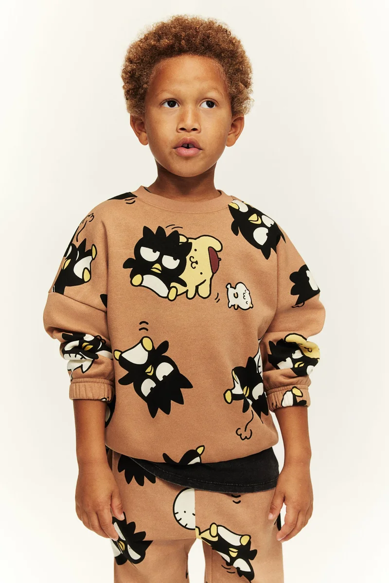 H&M 2-Piece Printed Sweatshirt Set