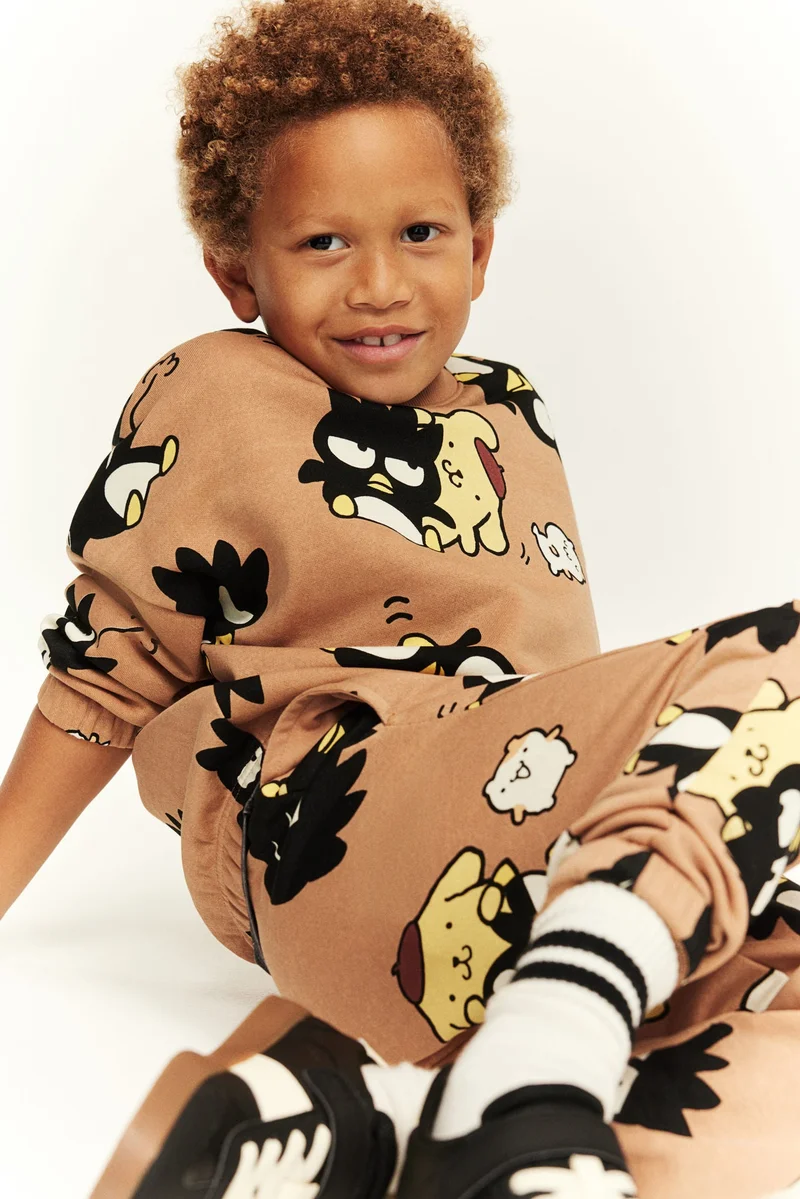 H&M 2-Piece Printed Sweatshirt Set