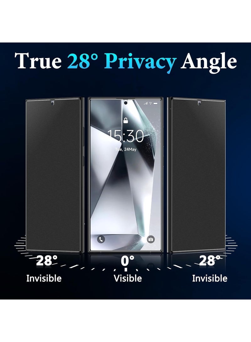 Privacy Screen Protector for Samsung Galaxy S23 Ultra 5G MATTE TPU Film Support Fingerprint ID (2 PACK) (Galaxy S23 Ultra 5G) - Image 3