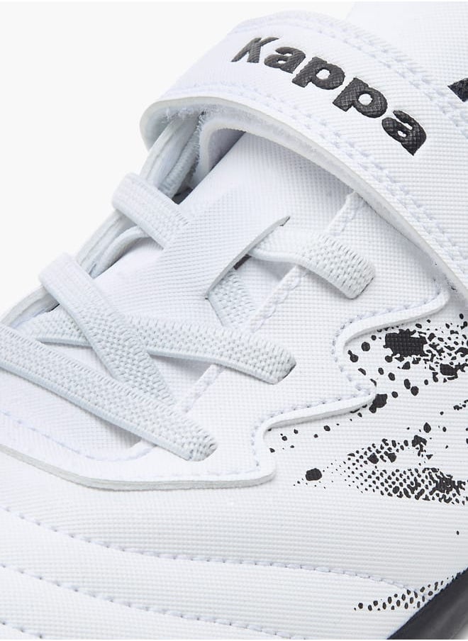 Kappa Boys' Logo Print Sports Shoes with Hook and Loop Closure  - Image 4