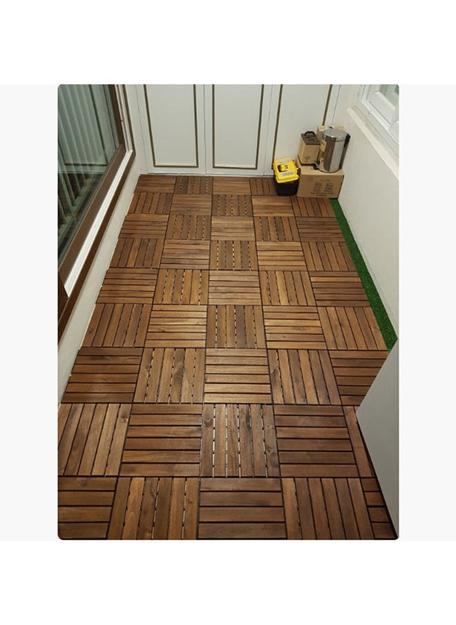 Home Box مجموعة بلاط أرضية بالاروس 9 قطع 6 ألواح 30 × 1.9 × 30 سم  - Image 1
