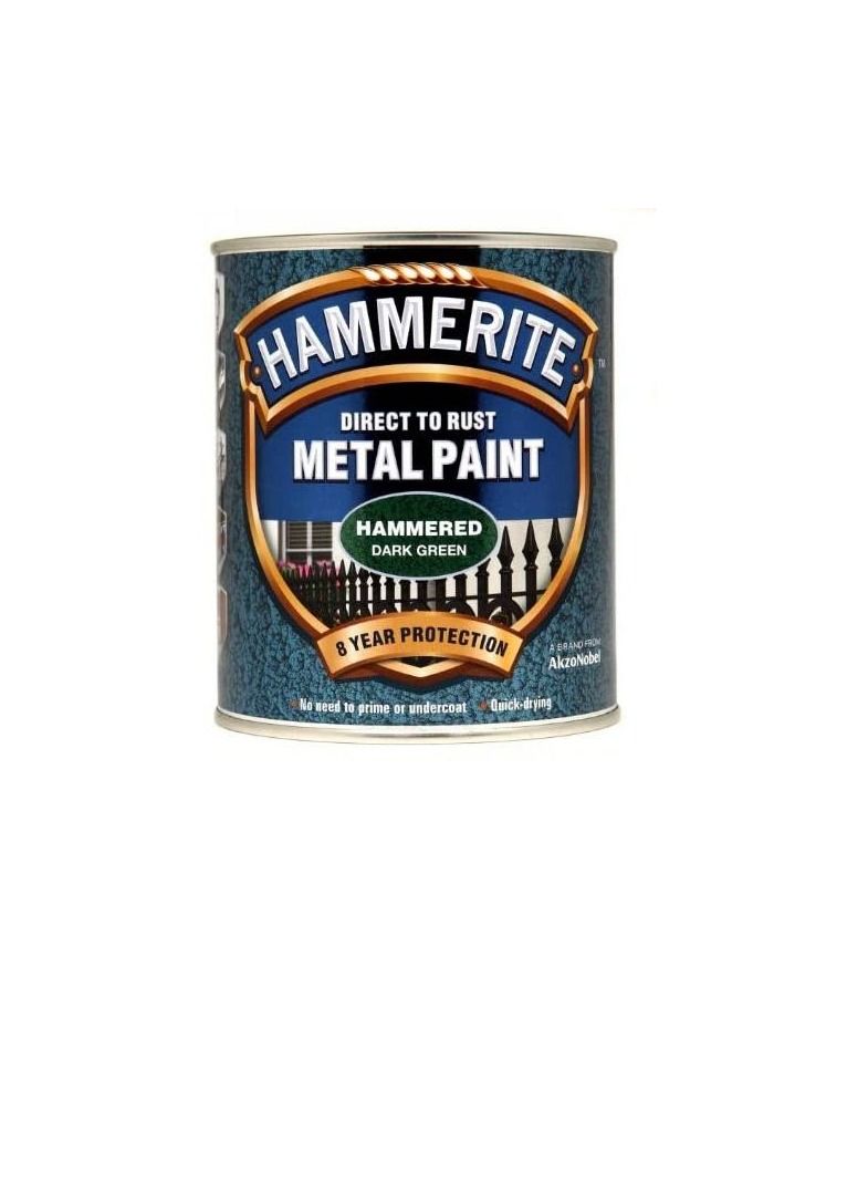 Hammerite Metal Paint Hammered Dark Green 750ml - Image 3