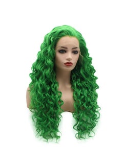 Hair Curly Long 26Inch Green Half Hand Tied Heat Resistant Synthetic Lace Front Wigs - pzsku/ZE35814E939FCAA7A73C1Z/45/_/1696664546/5c5c2aaf-a570-420b-ad45-d58b18951b8b