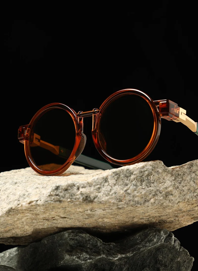 Haute Sauce Polarized Full Rim Round Sunglasses For Women