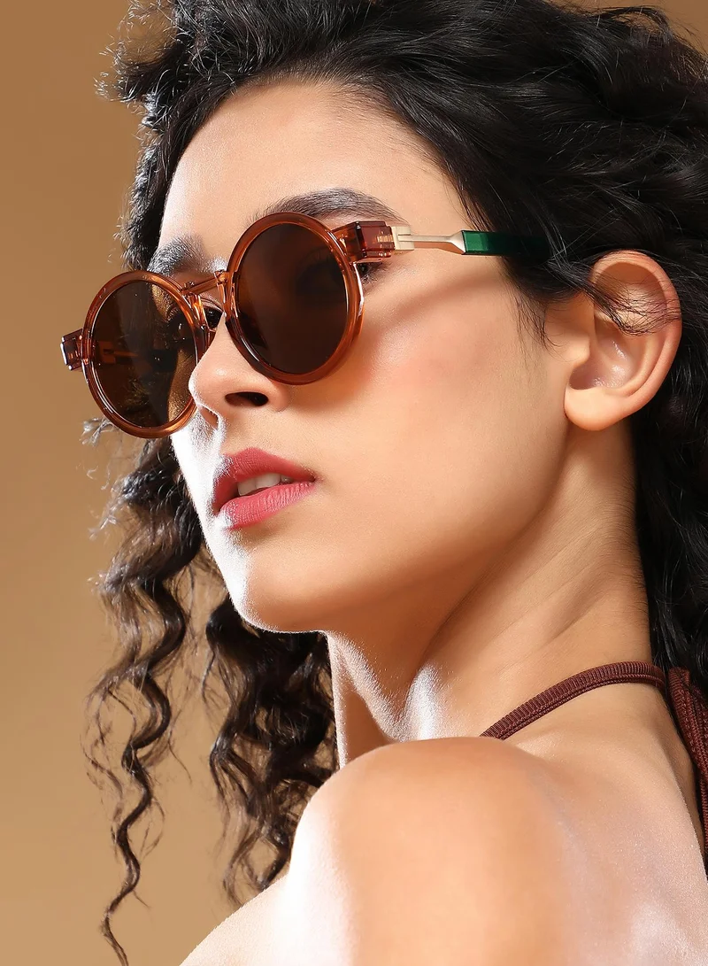 Haute Sauce  Polarized Full Rim Round Sunglasses For Women  | Best Price UAE