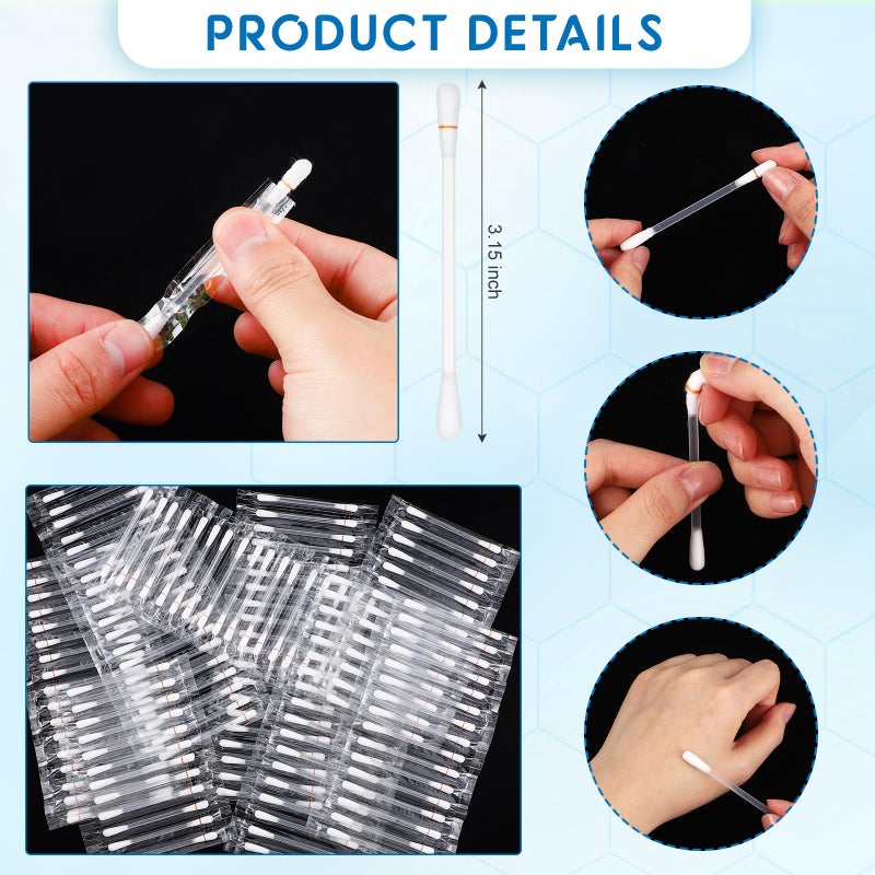 Hoolerry 200 Pcs Piercing Aftercare Swabs Disposable Individually Packaged Saline Solution Swabs for Hole Cleaner, Keloid Bump Removal, Nose Piercing Bump - Image 2