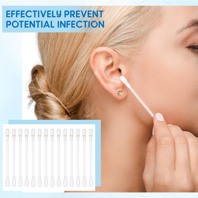 Hoolerry 200 Pcs Piercing Aftercare Swabs Disposable Individually Packaged Saline Solution Swabs for Hole Cleaner, Keloid Bump Removal, Nose Piercing Bump - Image 3